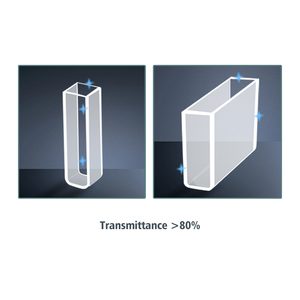 Cuvette en quartz 10 mm, cuvette en quartz fluorescente <span class=keywords><strong>UV</strong></span> pour spectrophotomètres de laboratoire, micro-cellule en quartz - Product Image 6