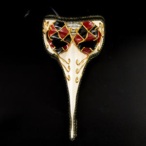 أقنعة كرنفال صغيرة منحوتة على الطراز الفينيسي القديم ذات أنف طويل لحفلات الماردي غرا وديكور الجدران - Product Image 5