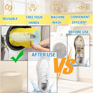 Large Capacity Reusable Shoe Cleaning Bags Deep Clean Sneakers Tennis Shoes Slippers <b>Storage</b> Dust Bags Shoe Washing Machine Bag - Product Image 4