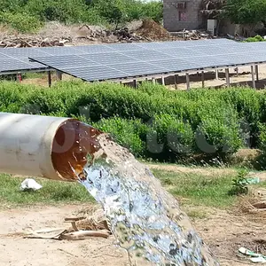 Solartech güneş çiftlik güneş su pompası tarım sulama için yüksek akış ile AC güneş pompa sistemi yağmurlama sulama