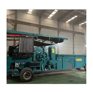 Mobile Horizontal Tree Stump Grinder Machinery Wood Chipper Shredder for Wood Mulching