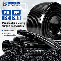 Conduit flexible en nylon PA66 Hongjin AD7-25, résistant aux flammes UL94-V0, indice de protection IP68, conduit ondulé pour la protection des câbles électriques
