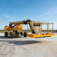 Plateforme de travail aérienne électrique autonome hydraulique 22m à bras courbé avec niveau laser et moteur pour la construction de précision