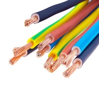 Alambre eléctrico de cobre revestido de nailon con aislamiento de PVC UL83 al por mayor, alambre eléctrico de cobre eléctrico de construcción Thhn