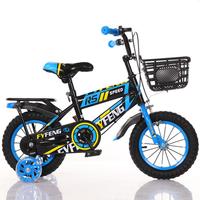 Vélos pour enfants de haute qualité 12/16/20 pouces, monovitesse, fourche en acier, panier en plastique, frein V, roues d'apprentissage réglables