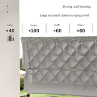Corde à Linge Rétractable et Invisible Murale, Séchoir Réglable pour Salle de Bain et Rangement