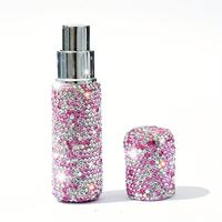 Atomiseur de parfum miniature brillant en aluminium et verre, 5 ml, 10 ml, vide, à brume fine, portable et rechargeable