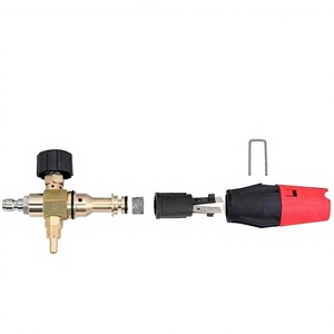Pistolet à eau haute pression transparent réglable avec pulvérisateur de mousse et noyau entièrement en cuivre pour le dégraissage et le nettoyage léger - Product Image 2