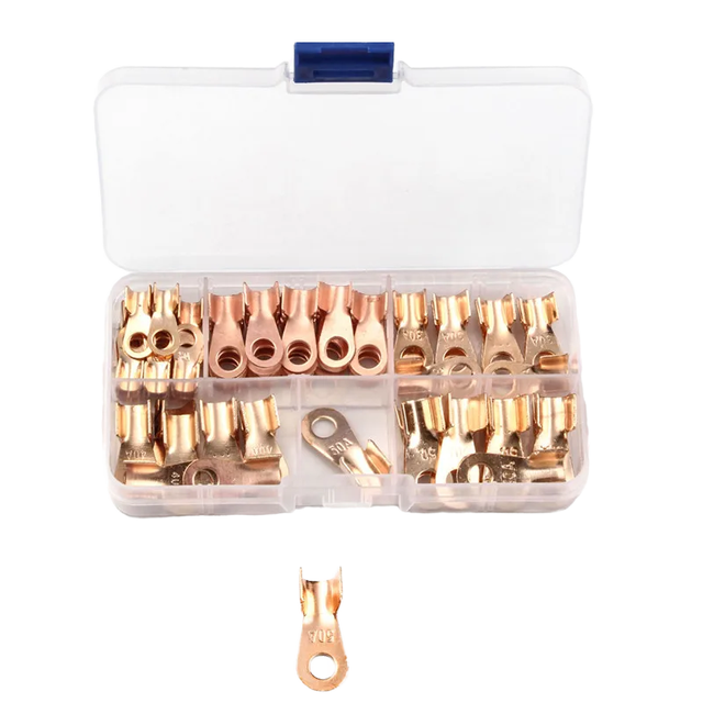 ENVI OT Type Copper Open Connecting Nose Cable Connector Terminal Crimping Ring Cable Wire Terminal Copper Lugs