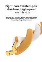 Cable Ethernet SFTP Cat6 de Doble Blindaje de Fábrica Xunfa, Cable de Red Gigabit de 8 Conductores de Cobre Puro con Certificación CE/ROHS