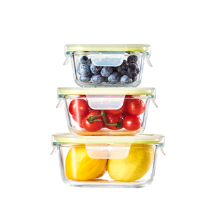 Hot Bán 410 + 680 + 1040 Ml Ba Piece/Set Thực Phẩm Thủy Tinh Tươi Giữ Bát Cách Nhiệt Cách Nhiệt Hộp Ăn Trưa Container Thực Phẩm - Product Image 4