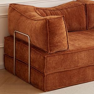 أريكة سرير Teddy بتصميم ريترو قابلة للطي ومزدوجة الاستخدام بنمط خليط الألوان، وحدة ضغط لغرفة المعيشة - Product Image 6