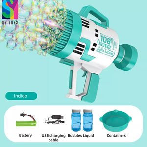 Sy खिलौने 108 छेद इलेक्ट्रिक रॉकेट लॉन्चर बुलबुला गन मशीन गर्मियों के आउटडोर खिलौने के लिए सुपर मल्टी-बबल - Product Image 6