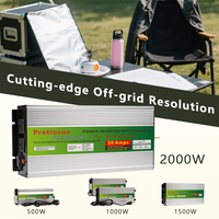Onduleur Pretiosus Nouveautés 1,5 kW 1500 W Onde Sinusoïdale Modifiée Utilisation Extérieure Onduleur 12 V 220 V avec Chargeur Onduleurs Convertisseurs