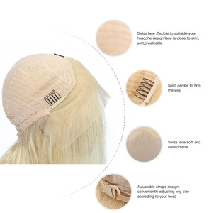 Liscio come la seta 60 # Parrucca con pizzo frontale colorato, 100% capelli umani, grado 12A, pre-impilata, capelli lunghi per donne nere - Product Image 6