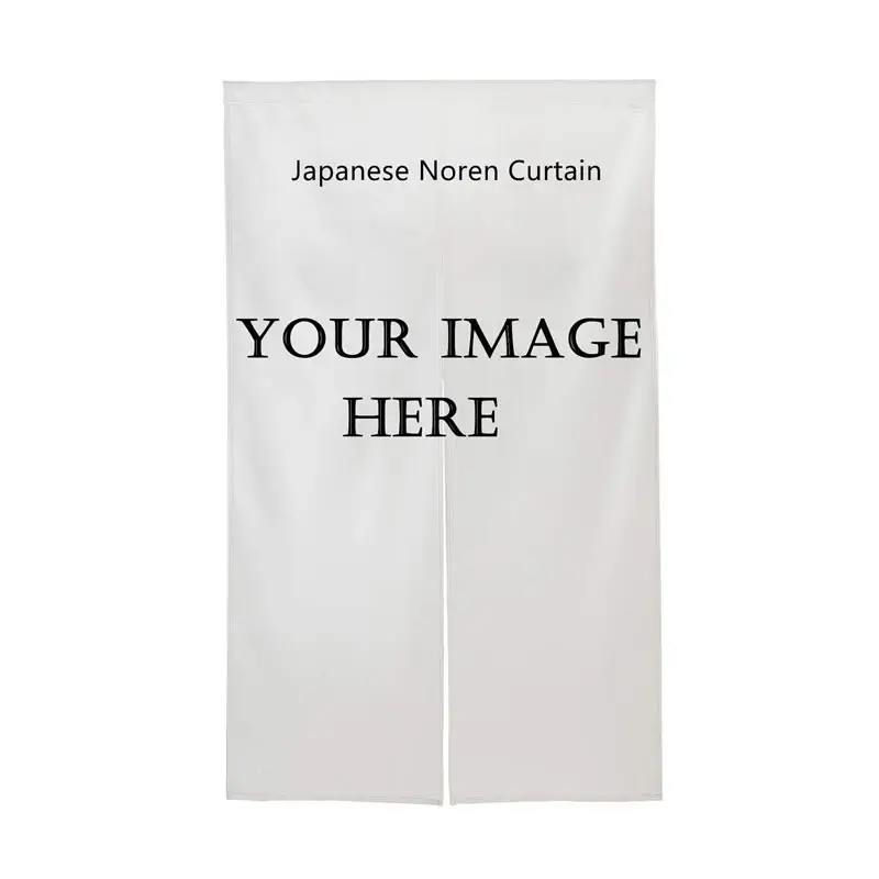 Japanese Noren Linen Cotton Curtain Printing Polyester Custom Design Restaurant Decoration Living Room Curtain
