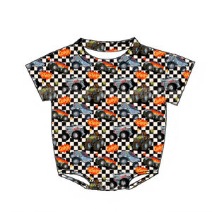 Western Bambus Baby Jungen Kleidung Baggy Bubble Strampler Kurzarm Western Cowboy Kleinkind Baby Übergroßer Bubble Strampler - Product Image 5