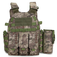 Gilet tactique Oxford Molle série JSH 900D avec fermeture à glissière à dégagement rapide et couche intermédiaire d'ordinateur