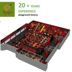 <span class=keywords><strong>Parque</strong></span> Infantil Interior de PVC con Temática de Lava Roja BAIHE con Trampolines, Capacidad Máxima >500 kg para Escuelas y Jardines de Infancia - Product Image 2
