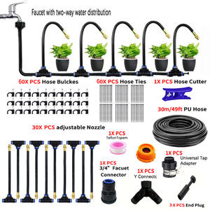 Temporizador Automático de Riego para Jardín con Manguera de PU de 15m, 30 Conectores y Lazos, Capacidad de 0-30L para Riego de Jardín Exterior - Product Image 2