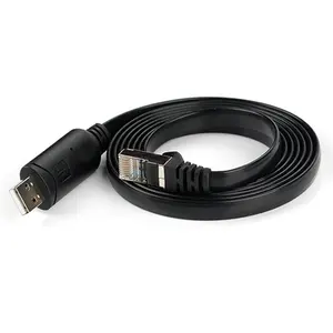 Kabel konsol Guling Data seri keamanan, 2Meter 1.8M Usb2.0 Ftdi Usb Af ke Lan Rj45 konektor Male Ttl Rs232 Rs485