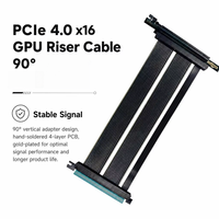 Kabel Riser PCIe 4.0 X16 Sudut Kanan Terproteksi 32GB/s Immersion Gold GPU Riser 15-35cm Pesanan Grosir untuk Rak Rig Penambangan Server