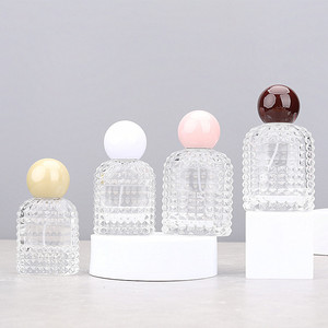 50ml High Grade Glass Perfume <b>Bottle</b> With Wooden Cap Refillable Fine Mist Spray <b>Bottle</b> Large Capacity Empty Container - Product Image 1