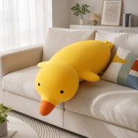 Jouet Squishy Canard Jaune Géant Tendance 2026, en TPR Souple, Anti-Stress, Rempli de Farine, Grand Canard