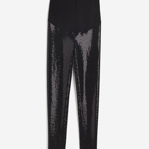 กางเกงออกกำลังกายเอวสูงสำหรับผู้หญิงกางเกงออกกำลังกายเอวสูงรัดรูปสีพื้น - Product Image 1