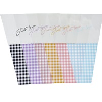 Sacs d'emballage pour bouquets de roses multiples pour la Saint-Valentin, sacs d'emballage transparents pour mini-bouquets de fleurs, sacs à bouquets à motif champ de fleurs