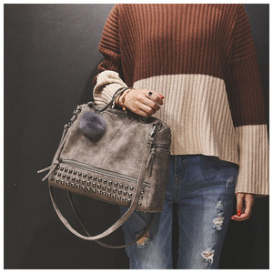 Bolso de mano de cuero con remaches para mujer, estilo Rohorse, bandolera, mensajero, tote, casual - Product Image 2
