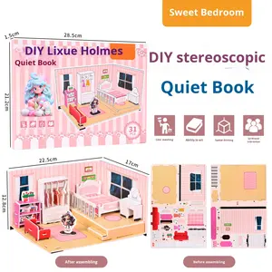 <span class=keywords><strong>Livre</strong></span> de jouets en papier 3D mignon à faire soi-même, scène <span class=keywords><strong>pop</strong></span>-<span class=keywords><strong>up</strong></span>, puzzle artisanal silencieux et épaissi avec mécanisme d'assemblage sans découpe - Product Image 5