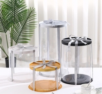 Boîte-cadeau de mariage de pain de gâteau PE PET jetable transparent différentes tailles d'emballage alimentaire avec impression d'estampage