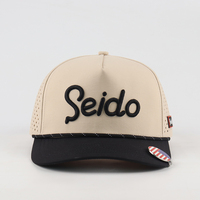 Gorra de Golf Personalizada de 5 Paneles con Logotipo Bordado en 3D, Impermeable, con Orificios de Ventilación Cortados con Láser, Transpirable, Estilo Urbano