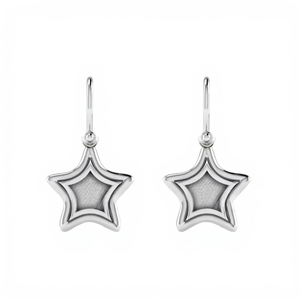 Pendientes Personalizables para Mujer 2026, Plata de Ley 925, Estrella Colgante, Resina, Cenizas, Joyería Conmemorativa, Componentes - Product Image 1