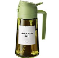 Venta de fábrica Logotipo personalizado 475ml Botella de vidrio Cocina Contenedor de aceite de cocina con serigrafía Embalaje de líquido sellado