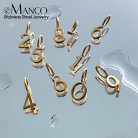 EManco Charm Light Luxury Números 0-9 Joyería Antideslustre Venta al por Mayor Compra a Granel Colgante Kawaii de Acero Inoxidable para Verano