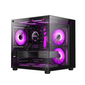 Armoire d'ordinateur moderne en verre trempé Atx Pc case Gaming avec ventilateurs RVB et <span class=keywords><strong>refroidisseur</strong></span> d'eau - Product Image 5