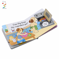 Buku Papan Angkat Lipat Interaktif Custom, Cetak Penuh Warna, Buku Cerita Edukasi Balita, Sudut Melengkung, Hanya Cetak OEM