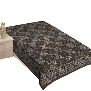 Hand Block Printed Cotton Bedsheet Dabu Print Geometric Pattern Handmade Soft Durable Bedding 300tc 70x120inch for Home Use - Product Image 4