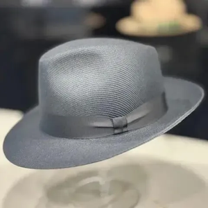 Toquilla straw fedora <b>hat</b> Ribbon <b>band</b> wide brim <b>hat</b> Unisex adult casual <b>hat</b> Summer straw <b>hat</b> ribbon - Product Image 4