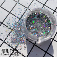 Poudre Flash Laser Mixte 0.3-1 pour Nail Art, Paillettes Époxy Dorées, Matériel DIY pour Halloween, Noël, Fête des Mères – Excellent Choix