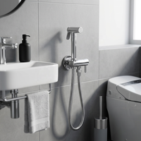 Ensemble de pulvérisateur de bidet musulman pour toilettes, en laiton, à poignée unique, pour la salle de bain, pour le nettoyage féminin