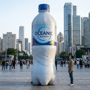 Botella inflable gigante personalizada de PVC realista para promoción de bebidas, botella de agua inflable para marketing en exteriores - Product Image 4
