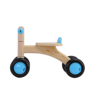 ארבעה גלגלי עץ תינוק הליכון רכב רב פונקציה ילדי עץ תינוק בובת עגלת - Product Image 2