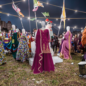 Lehenga Choli bleu, style ethnique indien vintage, pour les festivals, les fêtes, vêtements traditionnels, coupe ample, toutes saisons, pour femmes musulmanes - Product Image 3