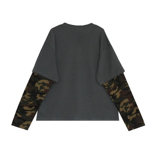 Camisetas de Manga Larga de Camuflaje con Estampado Personalizado al por Mayor, 280 g/m², 100 % Algodón, con Costuras - Product Image 2
