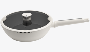 Ensemble de casseroles classiques en aluminium pour cuisinières à gaz et à induction, revêtement antiadhésif, base multicouche durable, couvercle en verre, poignées en silicone - Product Image 2