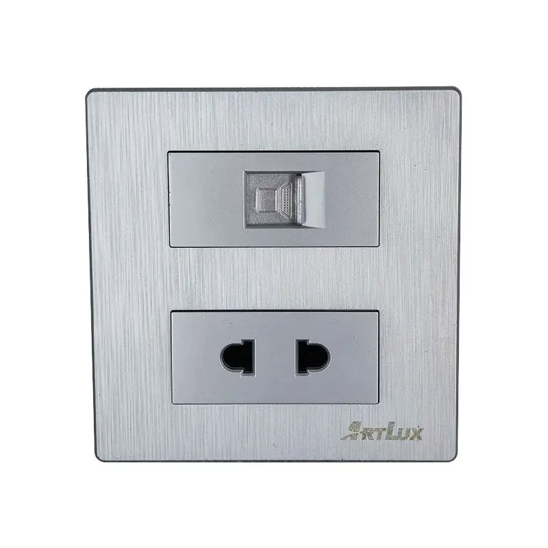 Electronic wall plastic lamp switch cover appliances Italy universal with USB port button gold socket