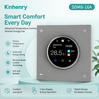 Contrôleur de température rotatif à écran couleur SDM8-16A, AC90-240V, matériau PC ignifuge, économie d'énergie pour la maison et l'appartement